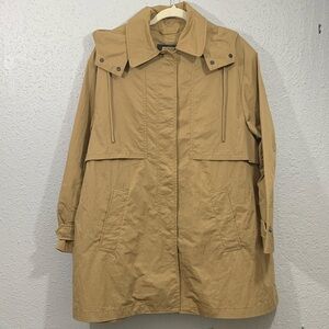 Massimo Dutti Technical Parka With Hood Khaki size L